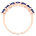 thumbnail image 5 of 1.19 ctw Wedding Band for Women - 14K Rose Gold Simulated Tanzanite Stackable Eternity Ring, 5 of 6