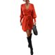 thumbnail image 3 of VISgogo Abrigo de punto para mujer, manga larga, cuello en V, color sólido, otoño, primavera, calle, casual, abrigo + cintura VISgogo moda, 3 of 6