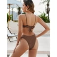 thumbnail image 2 of Women High Cut Bikini Sets String Sexy Swimsuit Two Piece Underwire Bathing Suit Brazilian Cheeky Cut Out Cute Swimwear, 2 of 8