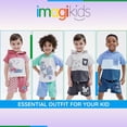thumbnail image 3 of Disney Toy Story Baby Boys' 2-Piece Hooded Tee and Shorts Set Mint Blue Toy Story, 3 of 7