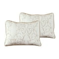 thumbnail image 3 of Hong and Arts Inc. Marina Decoration Embroidered Stitching Coverlet Bedspread Ultra Soft Solid Summer Quilt Set, Modern Branch Pattern Gold - Queen, 3 of 5