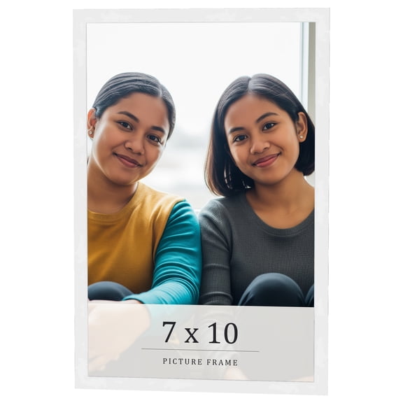 7x10 Frame White Real Wood Picture Frame Width 0.75 inches | Interior Frame Depth 0.5 inches |