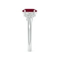 thumbnail image 3 of Angara Natural 1.25 Ct. Ruby with Diamond Solitaire Ring in Sterling Silver for Women (Ring Size: 3.5), 3 of 10