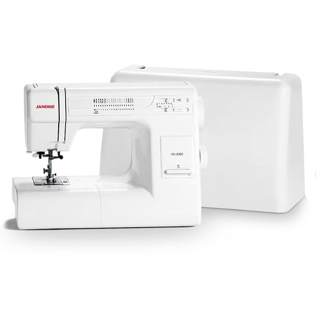 Máquina de coser Janome HD3000, resistente, 18 puntadas con funda