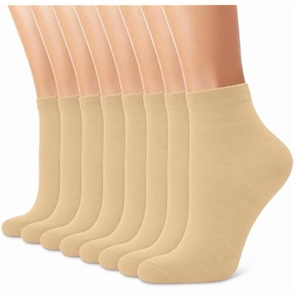 Eryueer 8 Pairs Ankle Socks for Women Low Cut Cotton Socks Soft Moisture-wicking Casual Socks Non Slip Breathable