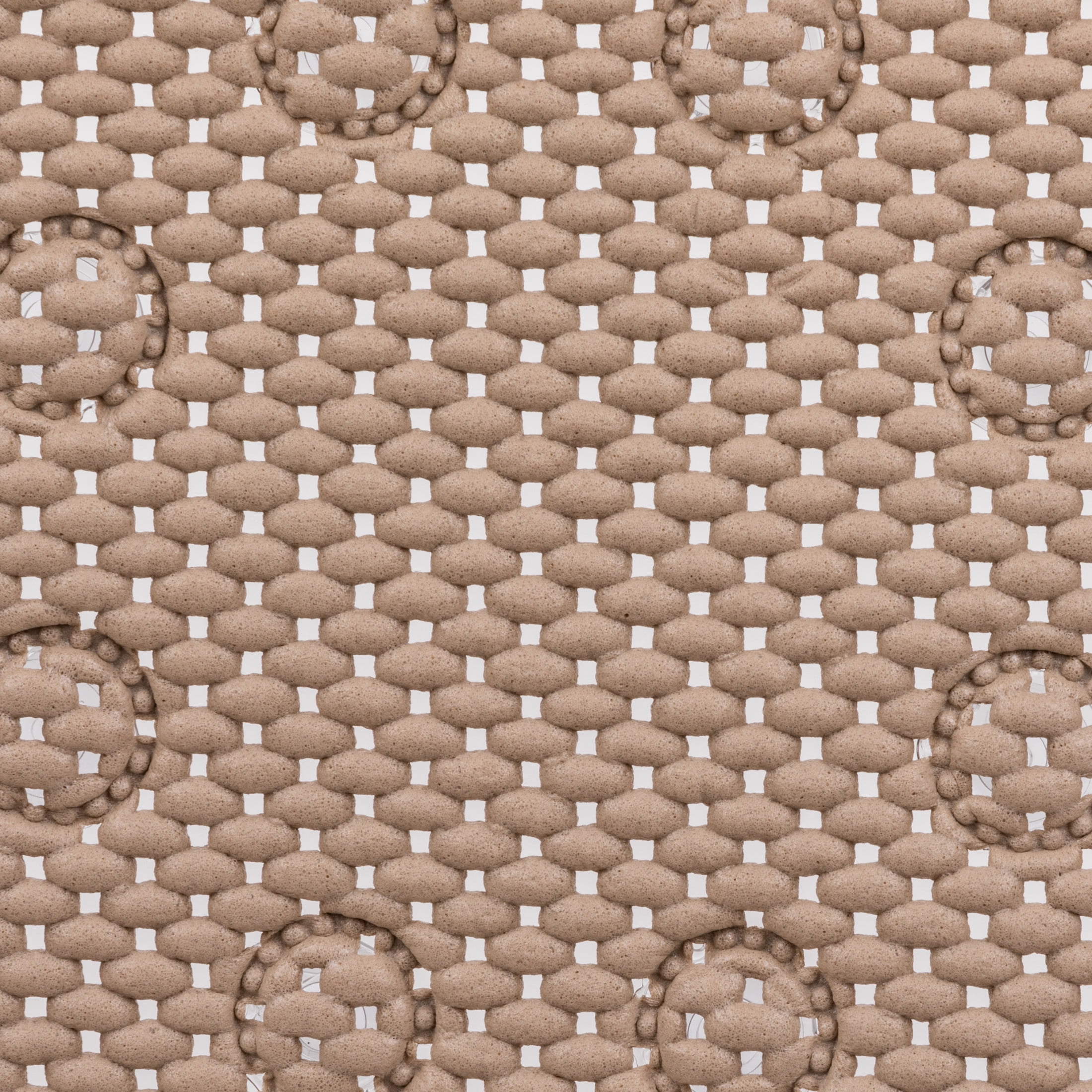 Mainstays 17" x 36" Cushioned Foam Bathtub Mat with Suction Cups, Taupe