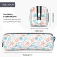 thumbnail image 3 of Rocae Colorful Seashells1 for Pen and Marker Pouch with Zipper for Men and Women, Stationery Bag Pen Holder for Work and Office, 3 of 9