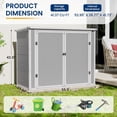 thumbnail image 5 of ECOPATIO Outdoor Storage Shed 41 Cu Ft Weather Resistant Resin with Floor Gray, 5 of 7