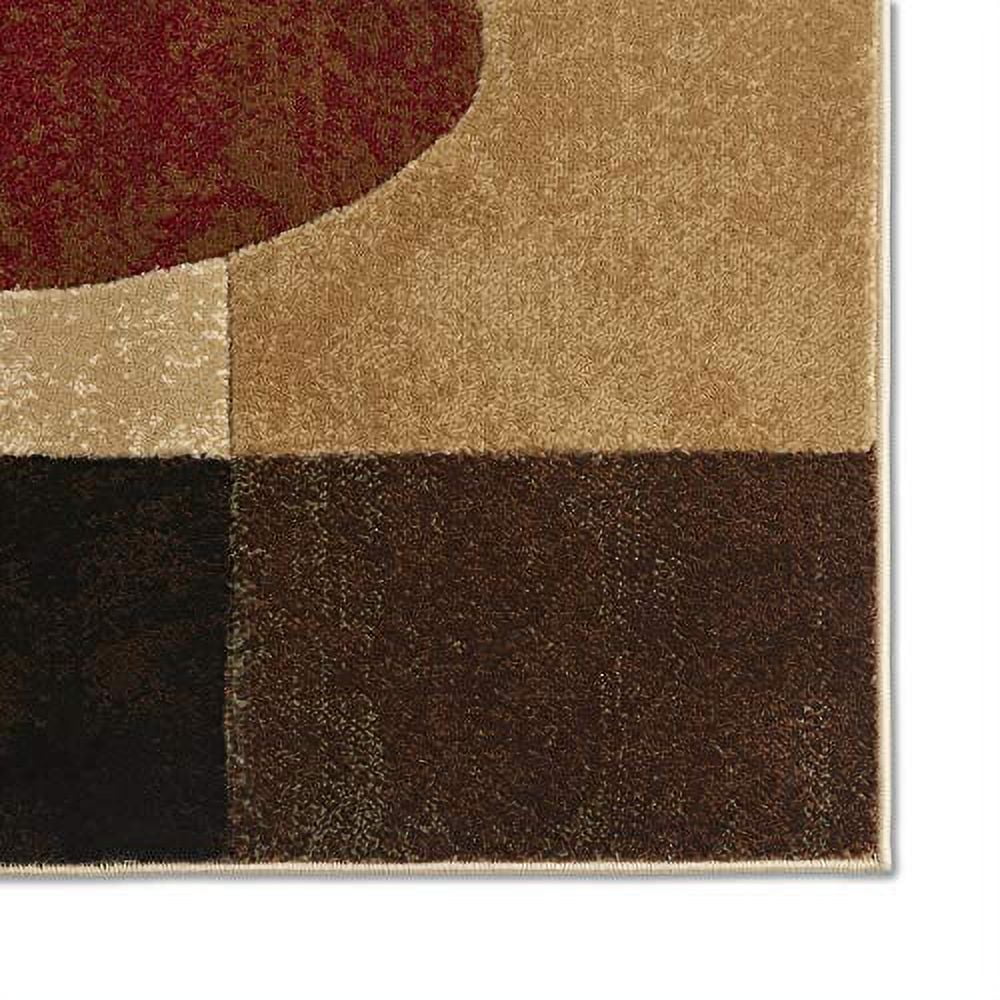Home Dynamix Tribeca Jasmine Contemporary Geometric Area Rug, Brown/Red, 6'7"x9'10"
