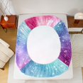 thumbnail image 5 of Manfei Dreamy Starry Sky Twin Sheet Sets, Bling Stars Galaxy Twin Fitted Sheet, Teens Kids Boys Girls Flat Sheet, Luxury Bedroom Decor, 3 Pieces, 5 of 7