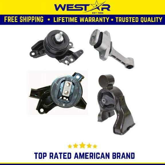 Engine Motor & Trans Mount 4PCS Set Compatible for 2011-2015 Hyundai Sonata 2.4L Hybrid Replaces 9766 9755 9760 9752