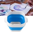 thumbnail image 2 of Lavadora de pinceles de pintura plegable Cubo de pincel de pintura de silicona con fondo grueso profesional para principiantes con tabla de fregar azul, 2 of 12