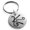 Silver, variant on Stainless Steel Reiki Shanti Peace Engraved Small Medallion Circle Charm Keyring Celtic 25mm