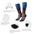 thumbnail image 3 of Naloa Cosmic Dog Starry Night Knee Socks, High Socks Long Stretchy Sock Women Knee High Stocking, Long Socks for Women, 3 of 6