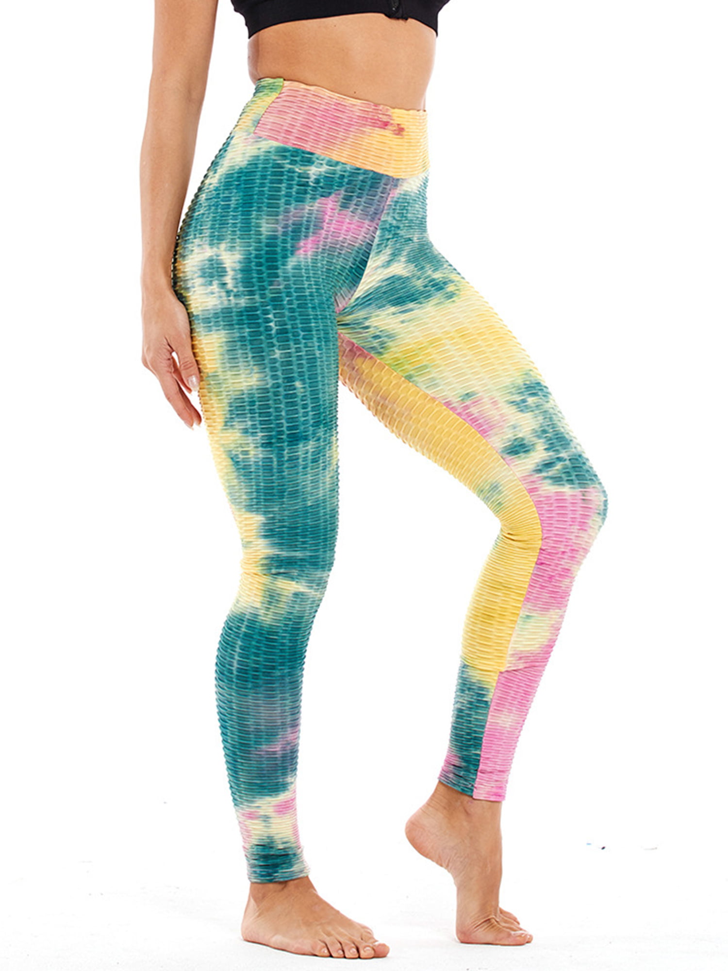 Womens High Waist Yoga Pants Sports Print Leggings Gym Fitness Athletic Trousers 