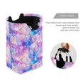 thumbnail image 3 of Yayeee Freestanding Laundry Hamper with Handle Collapsible Large Storage Basket for Clothes, Pastel Pink Marble Pattern, 3 of 7