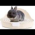 thumbnail image 1 of Arena para conejitos, inodoro para mascotas, orinal, entrenador, bandeja esquinera, caja de cama para animales pequeños, conejillo de indias, hurón, hámster, conejo enano (blanco), 1 of 5