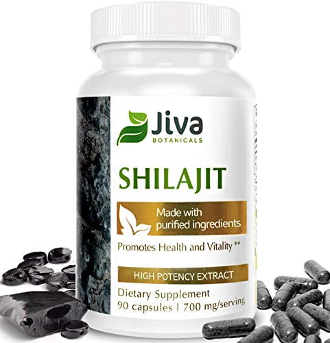 Shilajit mg Capsule - Pure Himalayan Extract - Made in USA, Acid with Fulvic - High Potency - Jiva Botanicals