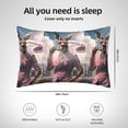 thumbnail image 4 of KLL Stylish Kangaroo In Suit Pattern Silk Pillowcase for Hair and Skin Standard Size 20"X 30" Soft Breathable Pillow Covers for Sleeping, 4 of 6