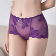 thumbnail image 3 of Bigersell Crotchless Underwear Clearance Panties Women Boyshort Thongs Panty Style P-1054 Cotton Plus Size Panties Thong Bikini Briefs Mid Waist Women Cheeky Panties Purple L, 3 of 6