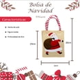 thumbnail image 2 of Bolsa Navideña de Yute con decoración Cosida Santa Claus, 2 of 4