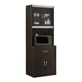 thumbnail image 1 of Hodedah Import 70" Tall Top/Bottom Enclosed Kitchen Cabinet w/ Drawer, Chocolate, 1 of 5