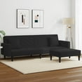 thumbnail image 1 of vidaXL 2 Piece Sofa Set with Pillows Black Velvet, 1 of 5