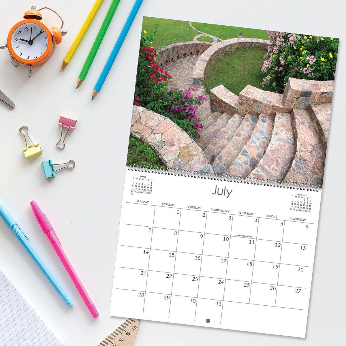 2024 Scrapbook Wall Calendar Spiral-bound (Add Your Own Photos) - 12 Months  Desktop/Wall Calendar/Planner - (Edition #010)