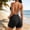 Black, variant on Women's Polka Dot Halter Workout Set, Backless Yoga Tank Top with High Waist Biker Shorts, 2 Piece Soft Lightweight Breathable SlimFit Gym Outfit for Women Activewear Daily Wear