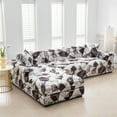 thumbnail image 5 of Eurhowing L-Shape Sofa Slipcover, 2-Piece Stretchable Sectional Couch Cover, Elastic Non-Slip Furniture Protector for Pets & Kids, 3+3 Seater, 5 of 14