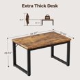 thumbnail image 2 of unbranded 40 Inch Computer Desk, 1.2" Thick Modern Simple Study Writing Table, Heavy Duty Industrial Office Desk for Home Bedroom Workstation, Brown, 2 of 18