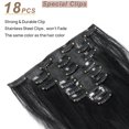 thumbnail image 3 of MY-LADY 24inch 8PCS 18Clip in Hair Extensions Full Head Curly Wave Synthetic Clip Weft HairPiece Wavy Hairpiece for Women Girls, 3 of 8
