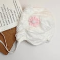 thumbnail image 5 of Wxirdiow Infant Bonnet Cap Baby Girls Bonnet Double Layer Soft Newborn Baby Girl Sun Hats with Cute Flower Decor White Size,1-12 Months, 5 of 6