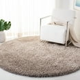 thumbnail image 2 of SAFAVIEH Royal Ronnette Solid Plush Shag Area Rug, Beige, 6'7" x 6'7" Round, 2 of 7