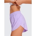 thumbnail image 3 of Shorts CRZ YOGA Cintura Media con Corte Lateral 10 cm Secado Rápido Lila XL, 3 of 3