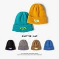 thumbnail image 5 of Knitted Hat Women Autumn Outdoor Letter Jacquard Cold Hat Warm Couple Student Beans Men's Wool Hat Tide, 5 of 6