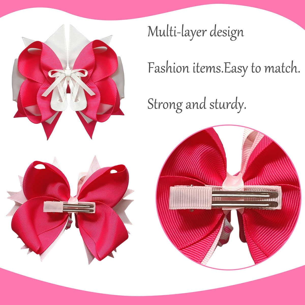 JoyBowie 12+4 Pack Small Hair Bows & Ballet Shoe Cheer Bows, Alligator Clips for Girls