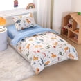 thumbnail image 1 of Juego de ropa de cama para cuna ZZRSSSLC, diseño de dinosaurio, 3 piezas, algodón, 1 of 7