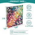 thumbnail image 3 of FORMRS 3 Ring Binder 1.5 inch with Pockets Set of 2 Clip Board 200 Sheets Capacity, Green Colorful Circles, 3 of 8