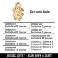 thumbnail image 2 of Cute Kawaii Bunny Rabbit Dancing to Music Wood Mini Charms Shapes DIY Craft Jewelry - With Hole - Various Sizes (16pcs), 2 of 7