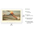 thumbnail image 2 of Mauna Loa Volcano - Big Island Hawaii - Vintage Hawaiian Travel Poster by James Steiner c.1910s - Master Art Print (Unframed) 12in x 18in, 2 of 4