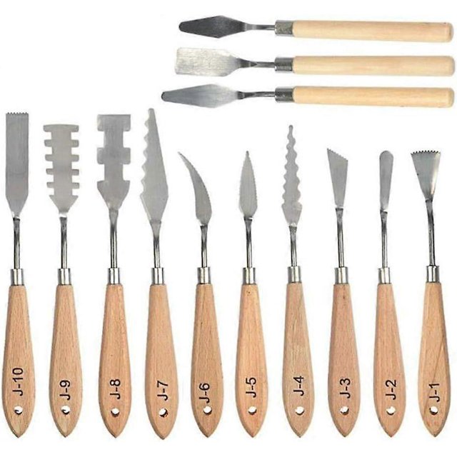 13Pcs Palette Knife Set - Stainless Steel Paint Mixing Drawing Painting Palette