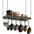 thumbnail image 6 of Hanging Pot Rack, 35.4" L x 13" W Ceiling Pot Hanger, Industrial Style Pot Rack, Wall Mounted Pot Hanger for Kitchen, Pot and Pan Hanging Rack, with Hooks, Charcoal Black and Black, 6 of 15