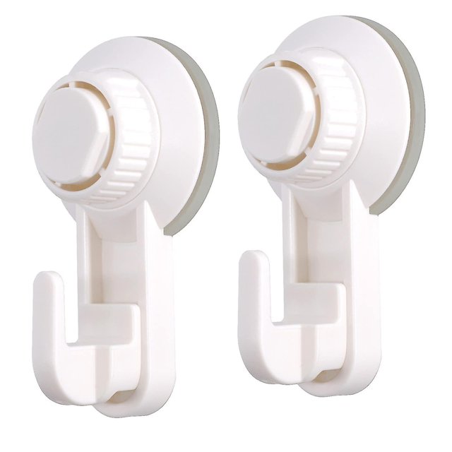 Ganchos de ventosa - Paquete de 2 ganchos de succión al vacío, ventosas para ducha de baño, cabina de cocina, baño
