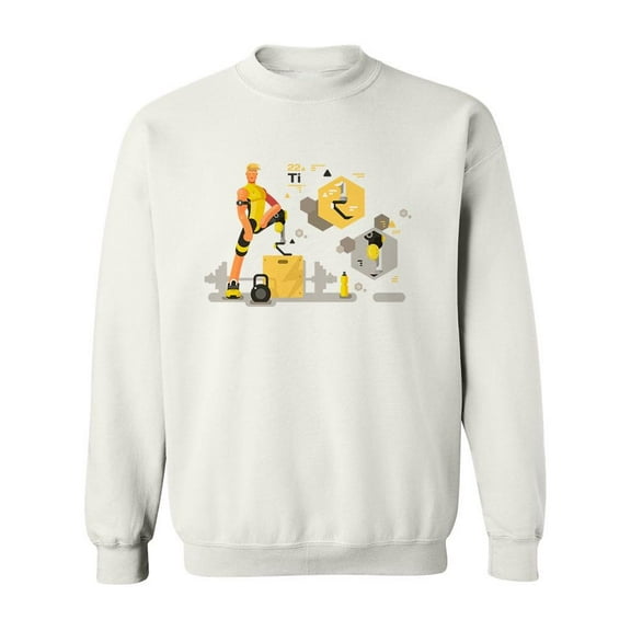 Paralytic Athlete Design Sweatshirt Men -Image by Shutterstock, Male x-Large