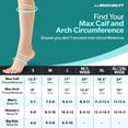 thumbnail image 2 of BraceAbility Open Toe Knee High Compression Socks 20-30 mmHg for Circulation Support, M, Gray, 1 Pair, 2 of 9