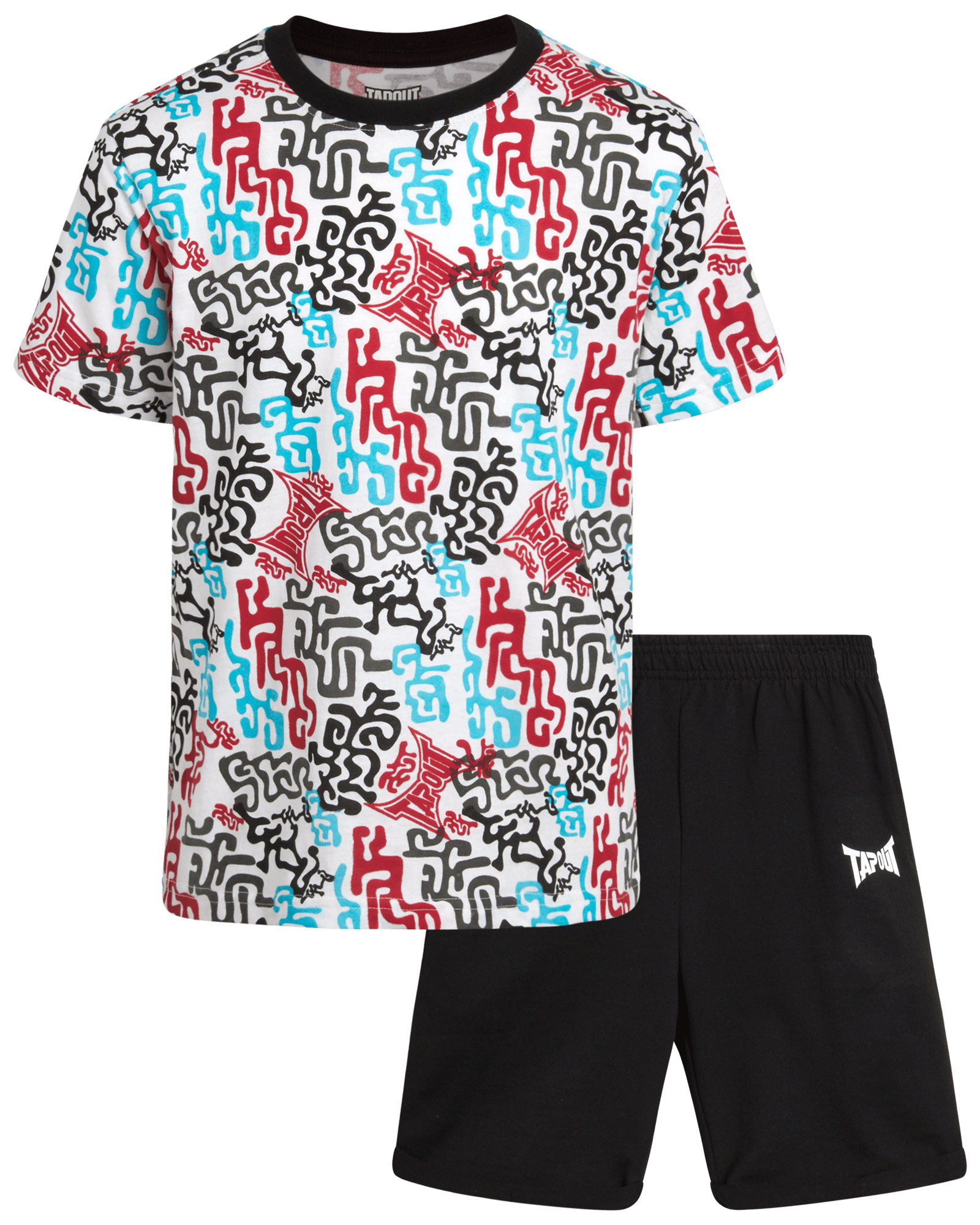 TAPOUT Active Shorts Set - 2 Piece Performance Short Sleeve T-Shirt and ...