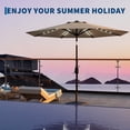 thumbnail image 7 of Solar LED Lighted Patio Umbrella 9FT – 32 Lights, 8 Ribs, Waterproof, UV Resistant, Tilt & Crank, Outdoor Market Umbrella for Pool, Deck, Backyard, Table, 7 of 7
