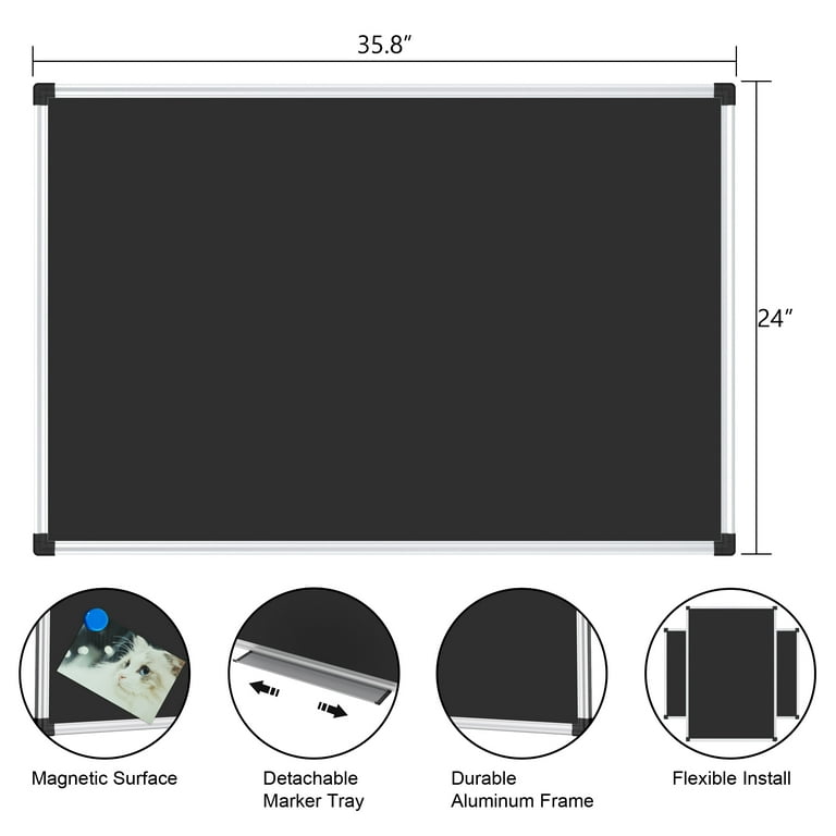 x Board Magnetic Whiteboard/Dry Erase Board, 48 inchx36 inch Aluminum Frame White Boards with Detachable Marker Tray for Home, Office and School, Size