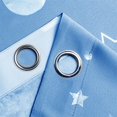 thumbnail image 3 of Full Black Grommet Blackout Curtain Panels Moon Stars Printed Window Curtains Thermal Insulated Drapes for Kids Boy Girls Bedroom Nursery Living Room Decor,1 Panel,  Blue 52"*84", 3 of 6
